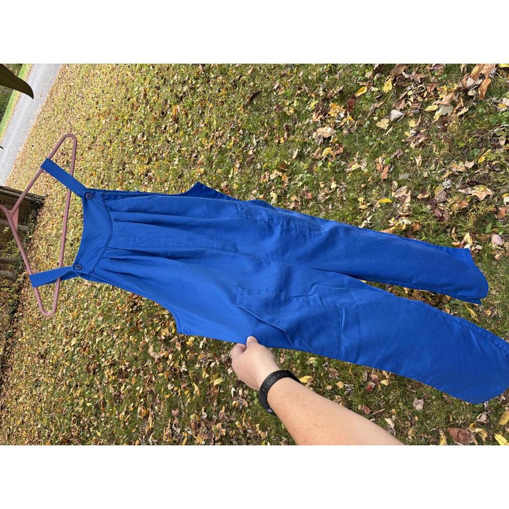 Women's Maternity Blue Jumpsuit Overalls